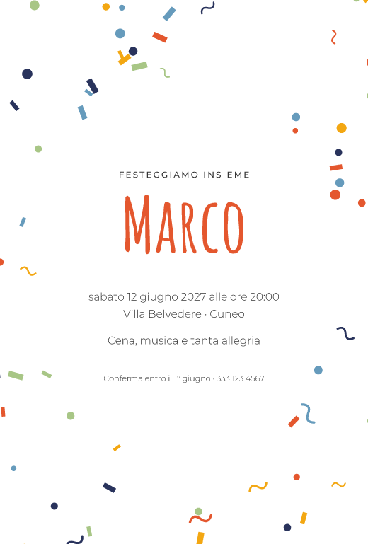 Modello Coriandoli
